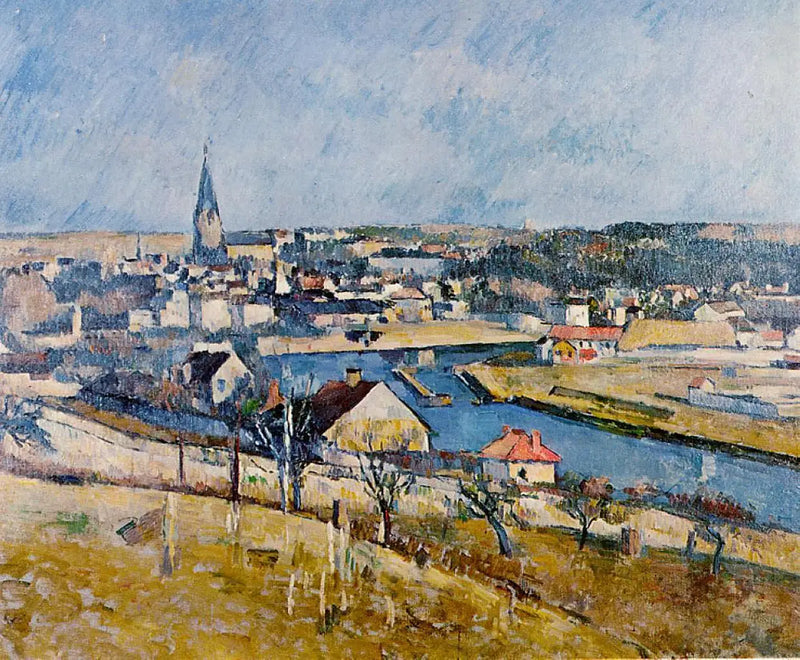 Le Mée-sur-Seine'den Melun manzarası - Paul Cézanne