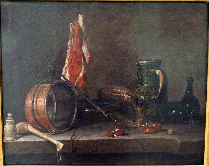 Yağ Menüsü ve Mutfak Gereçleri - Jean Simeón Chardin