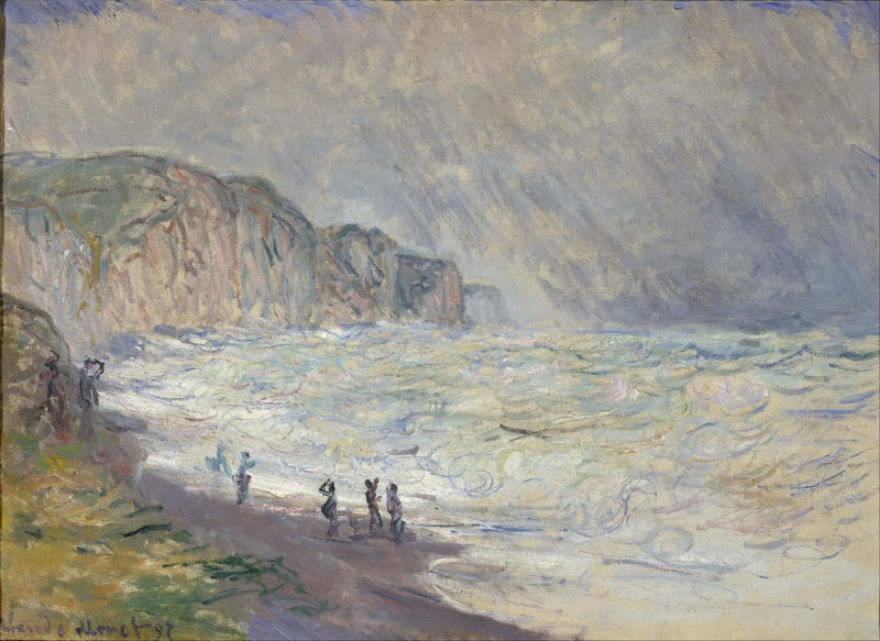 Pourville'de Fırtınalı Deniz - Claude Monet
