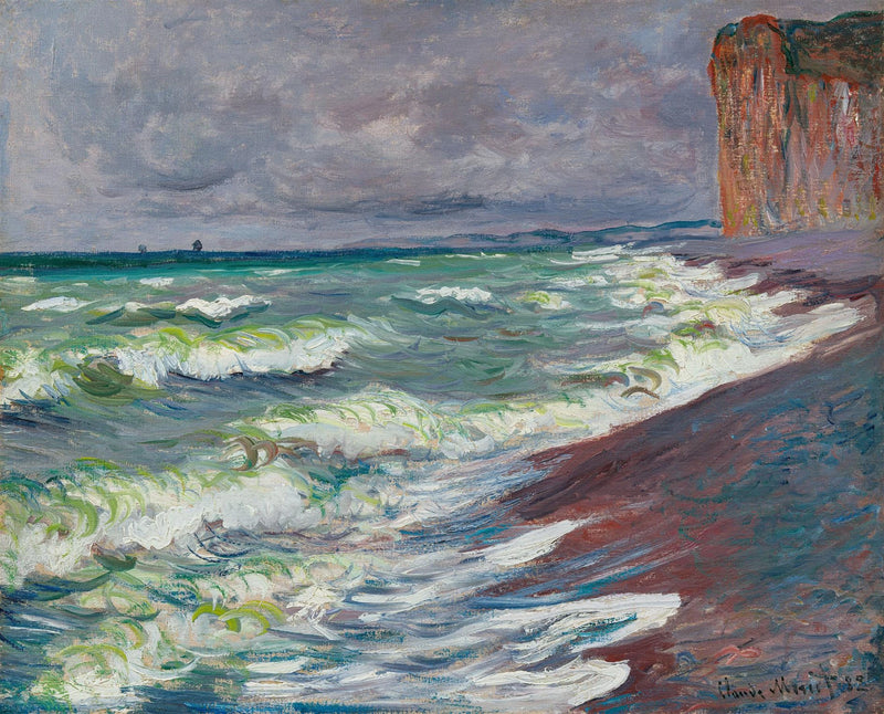 Pourville'de Fırtınalı Deniz - Claude Monet