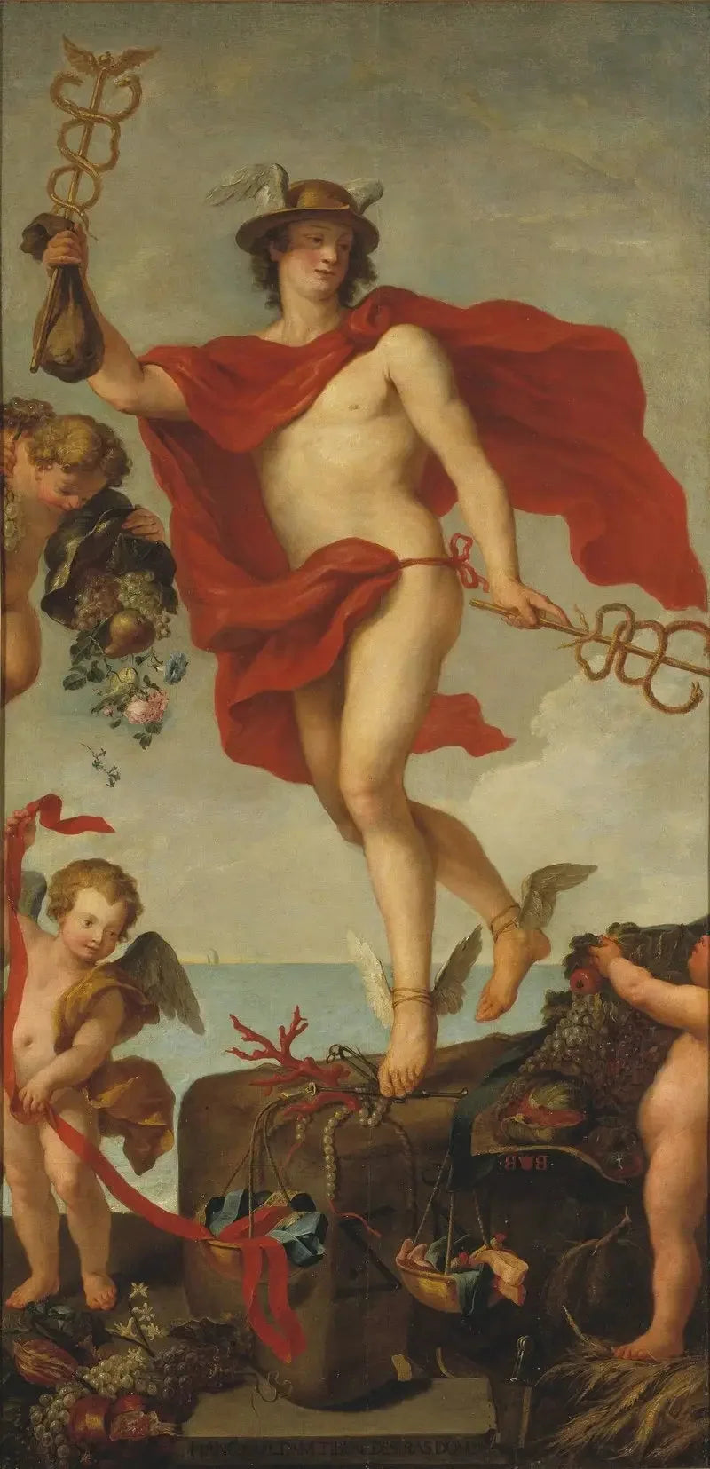 Anvers'ten kalkışlı Merkür. Daha büyük bir tablodan parça. - Peter Paul Rubens