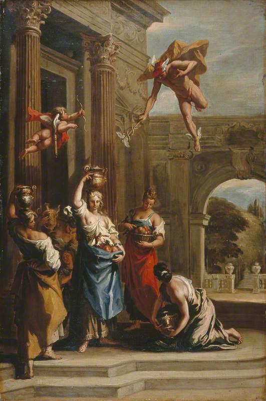 Mercure, Herse ve Aglauros - Sebastiano Ricci