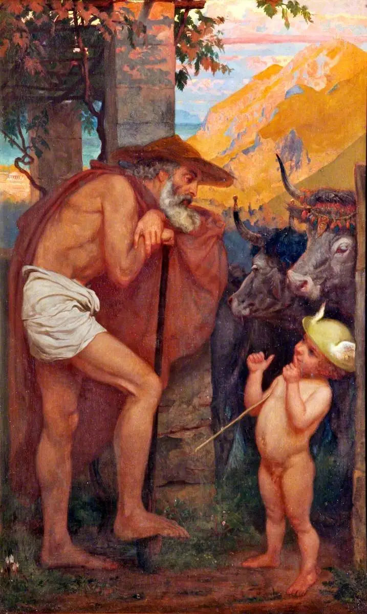 Mercure Uçan Tanrıların Hayvanlarını Çalıyor - Edward Poynter