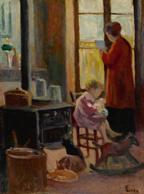 Anne ve çocuk mutfakta - Maximilien Luce
