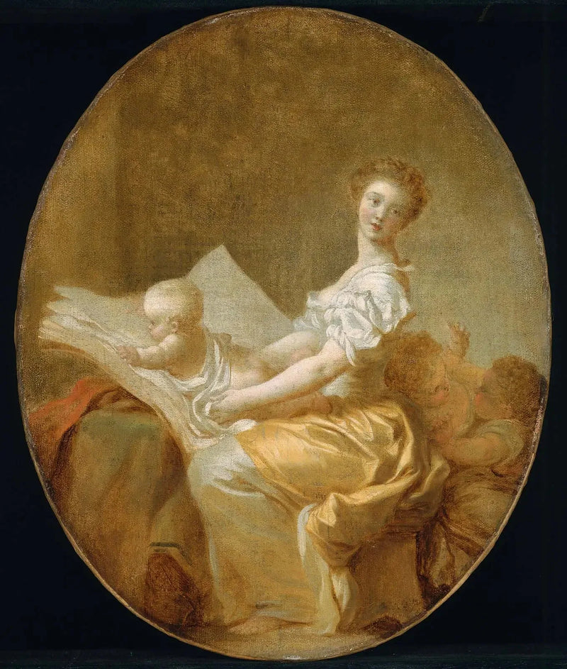 Anne ve çocuk - Jean-Honoré Fragonard