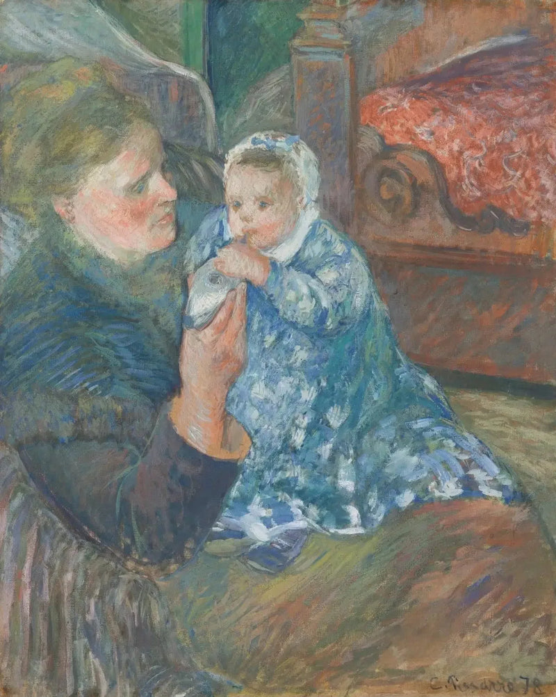 Anne ve çocuk (Julie Pissarro ve oğlu Ludovic-Rodolphe Rodo olarak bilinir) - Camille Pissarro