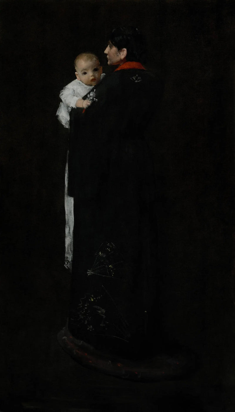 Anne ve çocuk (İlk portre) - William Merritt Chase