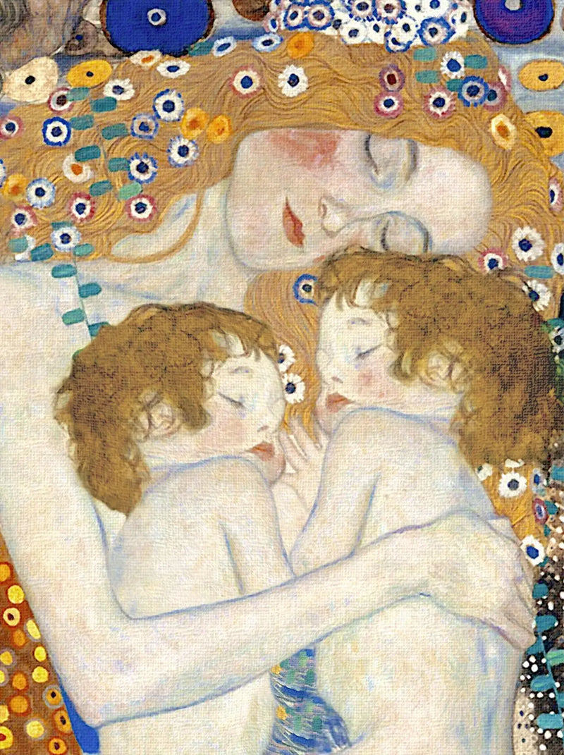 👩‍👧‍👦 Anne ve çocuklar ışık (Kadının Üç Çağı detay) – Gustav Klimt (1905)