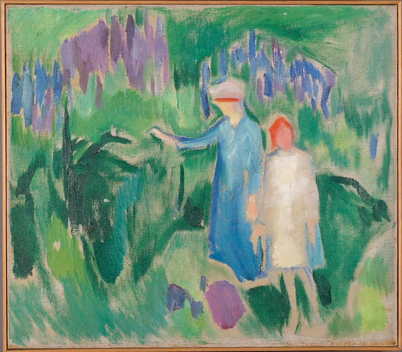 Bahçede Anne ve Kız - Edvard Munch