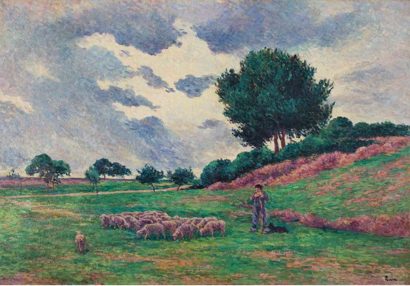Méréville, koyun sürüsü - Maximilien Luce