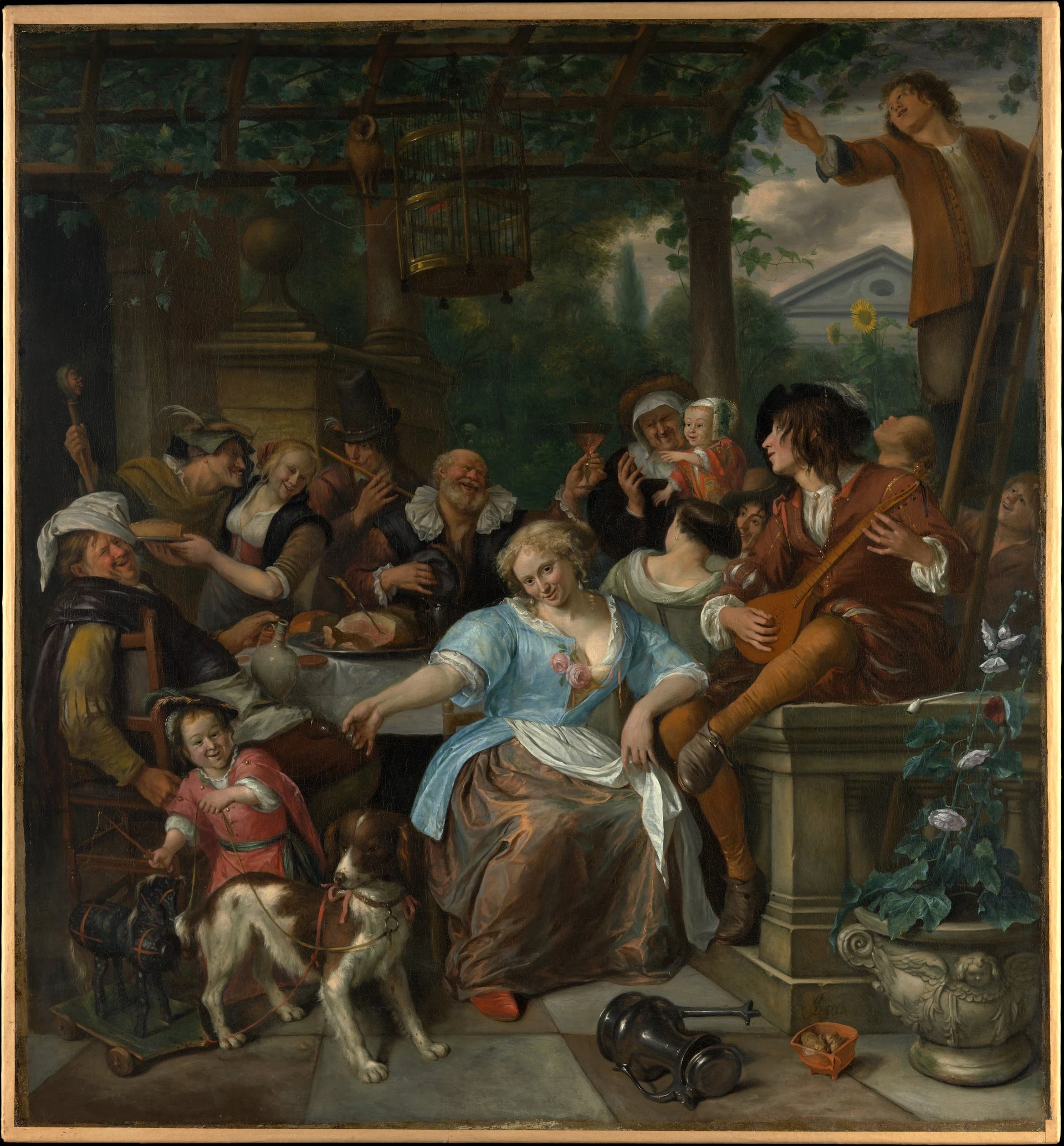 Merry Company on a Terrace - Jan Steen