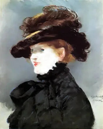 Méry Laurent Siyah Şapka ile - Édouard Manet
