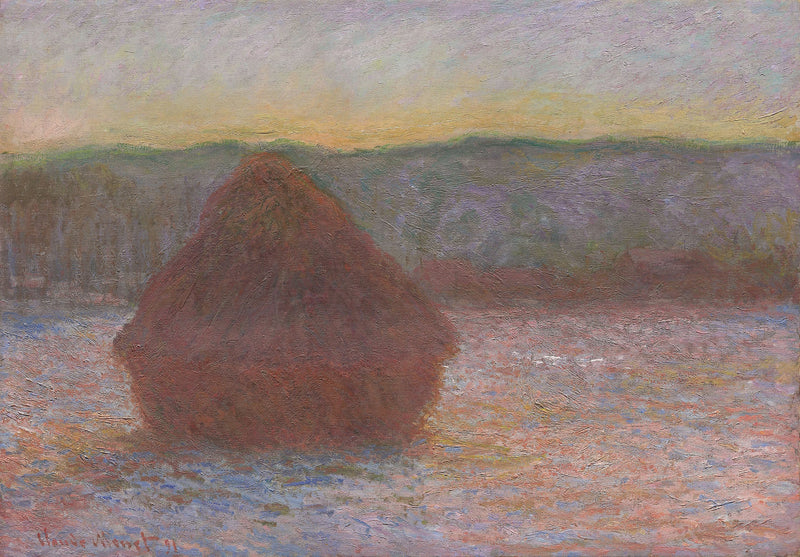 Taşlama taşı, çözülme, batan güneş W1284 - Claude Monet