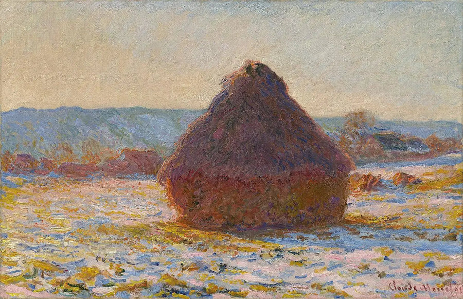Değirmen, kar etkisi, güneş - Claude Monet