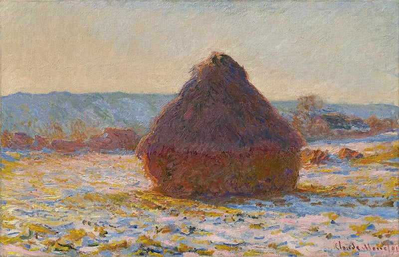 Değirmen, kar etkisi, güneş - Claude Monet
