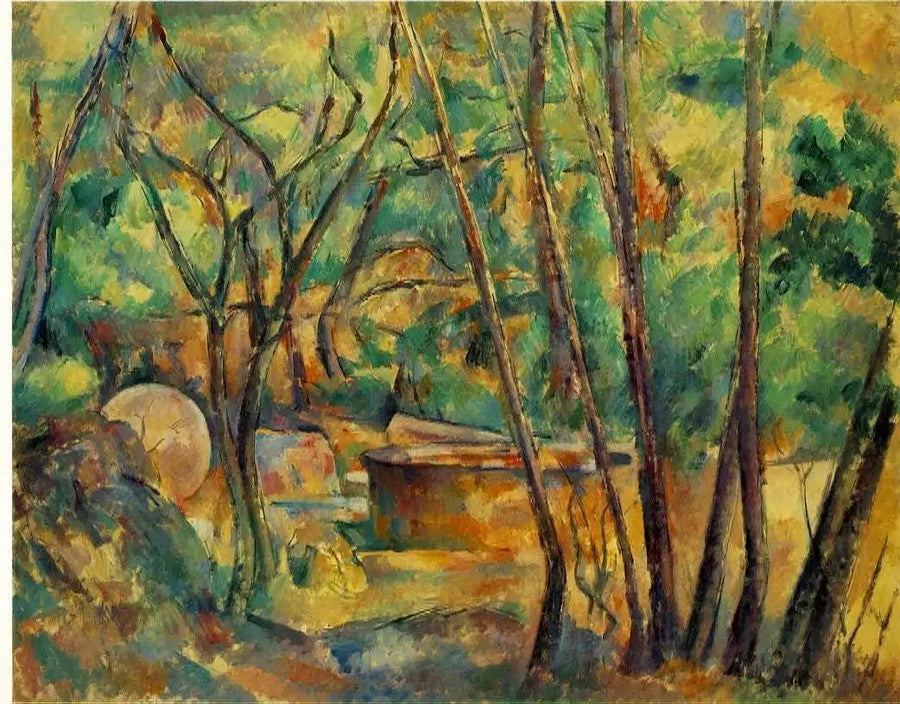 Orman altındaki değirmen ve su deposu - Paul Cézanne