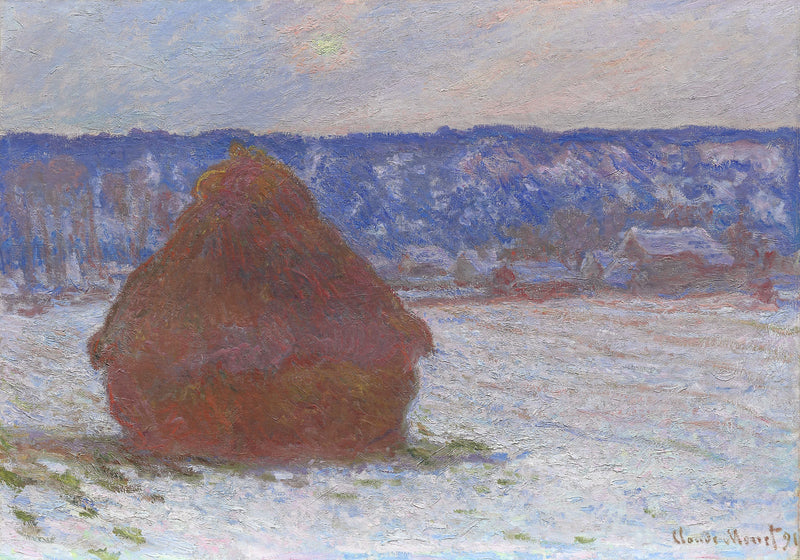 Taşlama tekerleği, kar etkisi, kapalı hava W1281 - Claude Monet