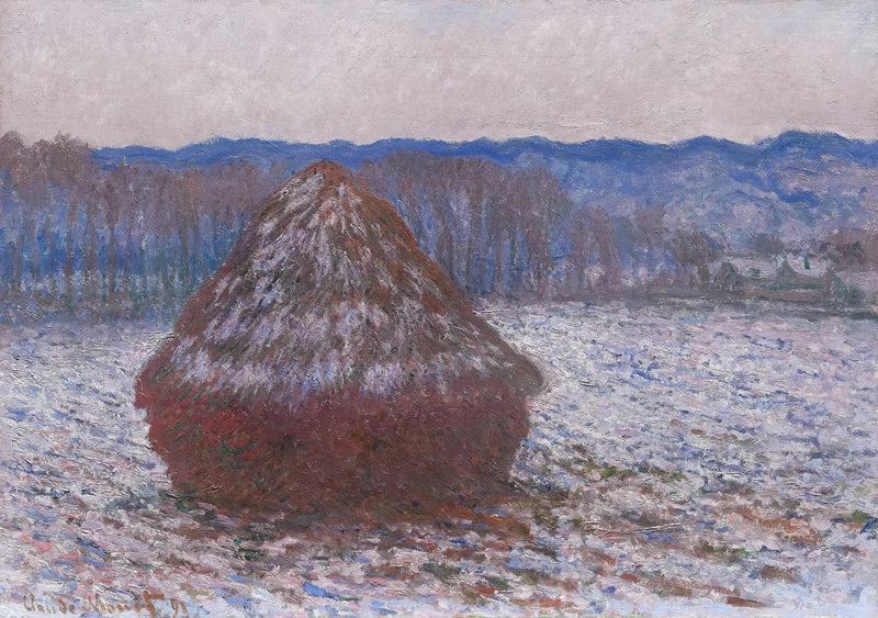 Taşlama çarkı, kar etkisi, sabah W1280 - Claude Monet
