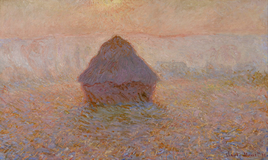 Değirmen, sis içinde güneş - Claude Monet