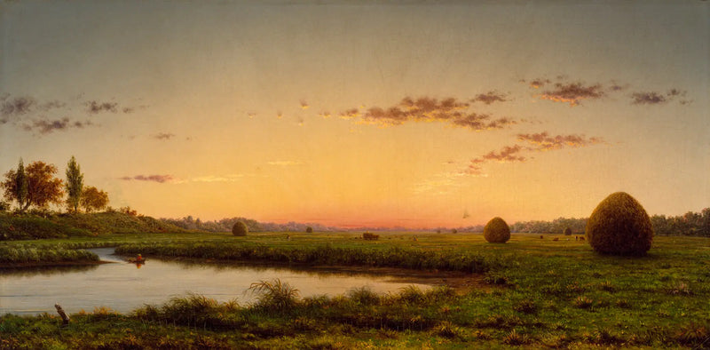 Newburyport bataklıklarındaki saman yığınları - Martin Johnson Heade