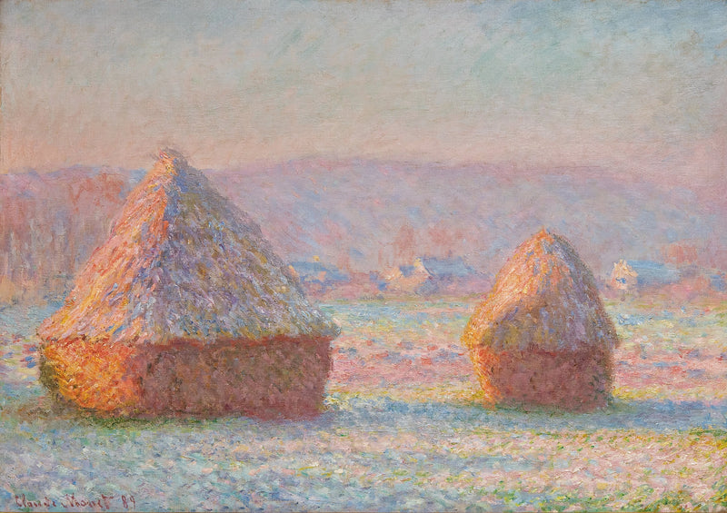 Les Meules, beyaz jöle efekti W1215 - Claude Monet