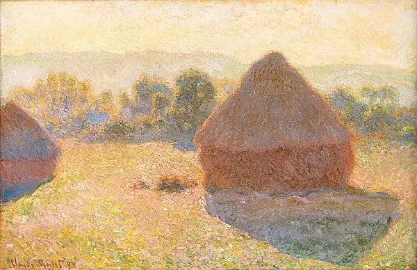 Öğle Ortası, Tahıl Yığınları - Claude Monet