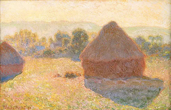Öğle Ortası, Tahıl Yığınları - Claude Monet