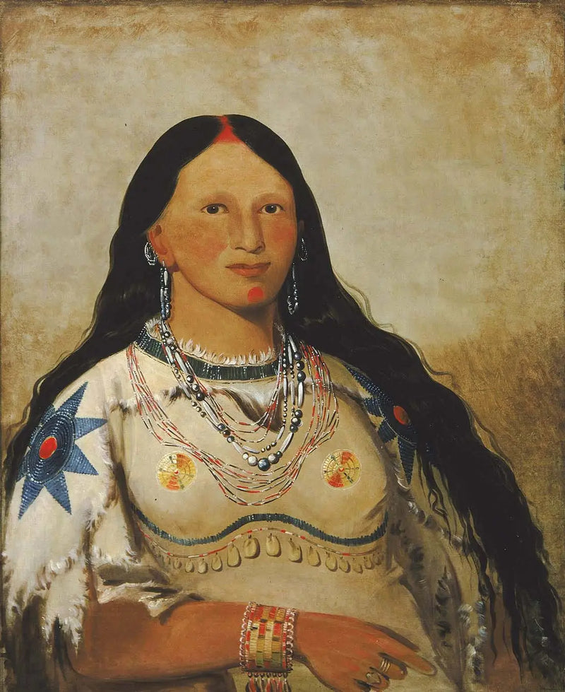 Mi-néek-ee-súnk-te-ka, Vison, güzel bir kız - George Catlin
