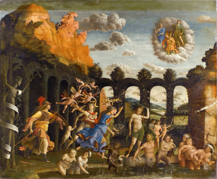 Minerve Çiçek Bahçesindeki Kusurları Kovuyor - Andrea Mantegna