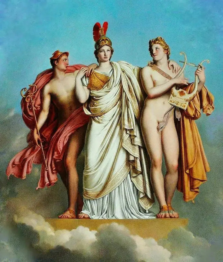 Minerve Apollon ve Merkür arasında - Anne-Louis Girodet