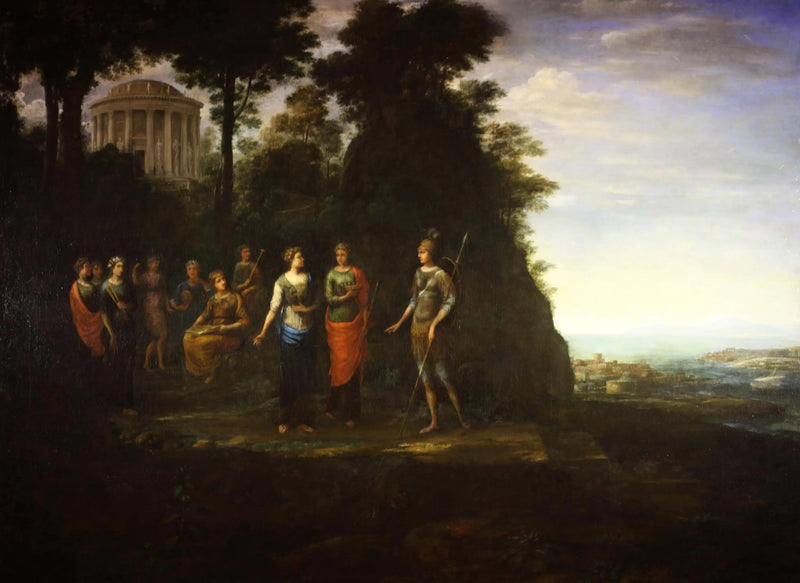 Minerve Parnassus Dağı'nda İlham Perilerini Ziyaret Ediyor - Claude Lorrain