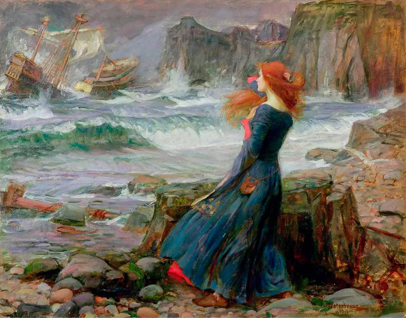 Miranda - Fırtına 2 - John William Waterhouse