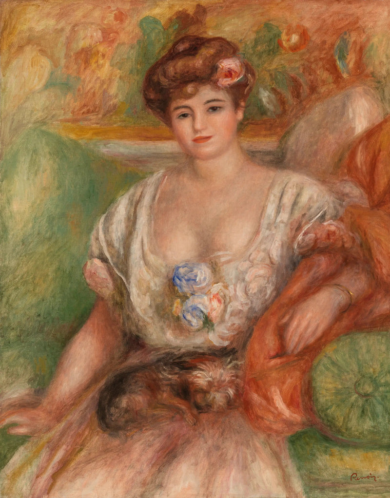 Misia Sert ile Küçük Bir Köpek - Pierre-Auguste Renoir