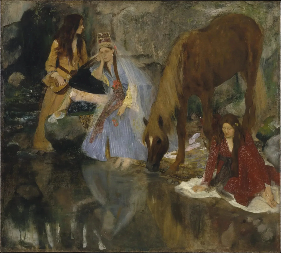 Mlle Fiocre'nin "La Source" baleindeki Portresi - Edgar Degas