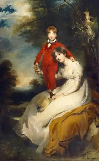 Mme Charles Thellusson, Sabine Robarts (1775-1814) doğumlu, ve oğlu Charles Thellusson (1797-1856) - Thomas Lawrence