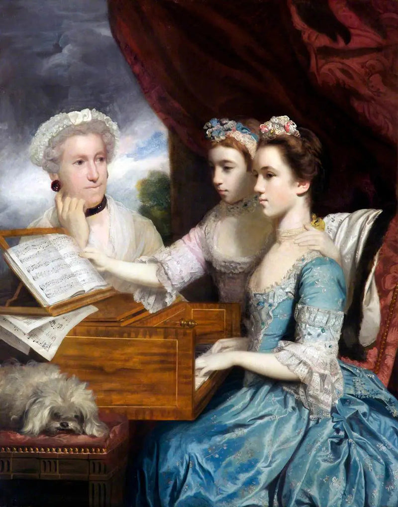 Mme James Paine (1766'da vefat etmiş) ve Paine kızları (Charlotte, 1751'de doğmuş ve Mary, 1753-1798) - Joshua Reynolds