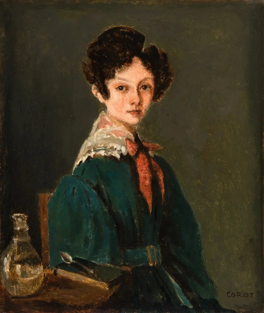 Mme Lemaistre, Blanche Sennegon doğumlu, Corot'un yeğeni (Mme Lemaistre, Blanche Sennegon doğumlu, Corot'un yeğeni) - Jean-Baptiste Camille Corot