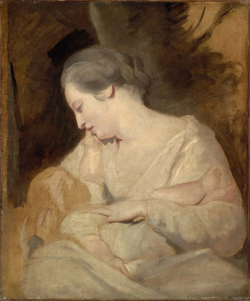 Mme Richard Hoare Çocuğunu Tutarken - Joshua Reynolds
