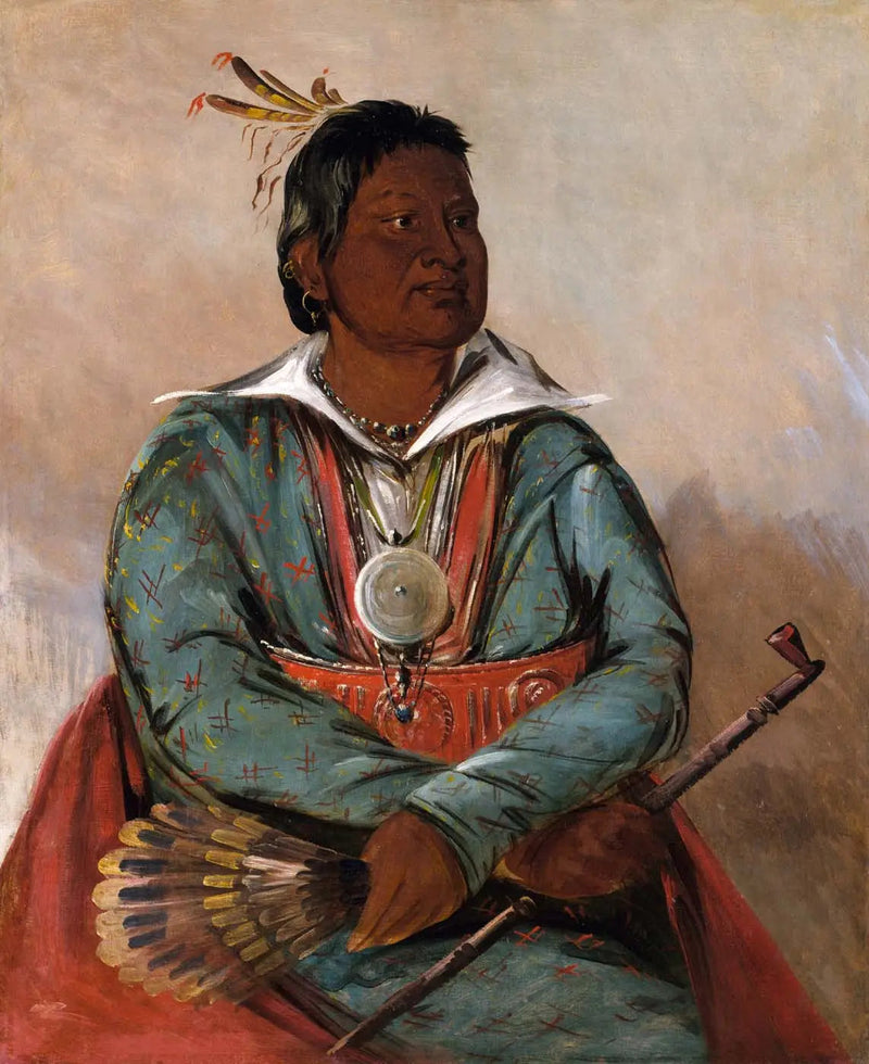 Mó-sho-la-túb-bee, Söndüren ve öldüren, Kabile lideri - George Catlin