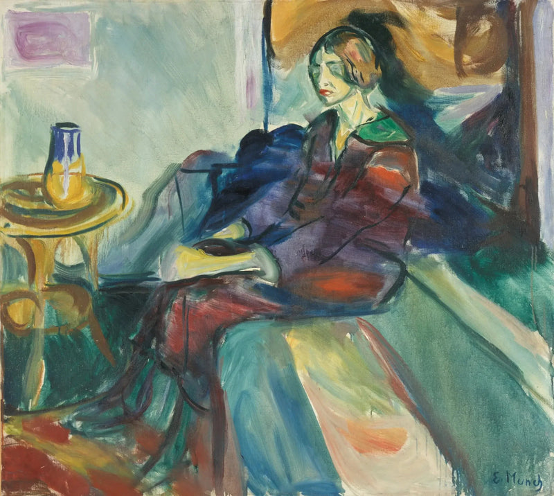 Kanepe üzerinde oturan model - Edvard Munch
