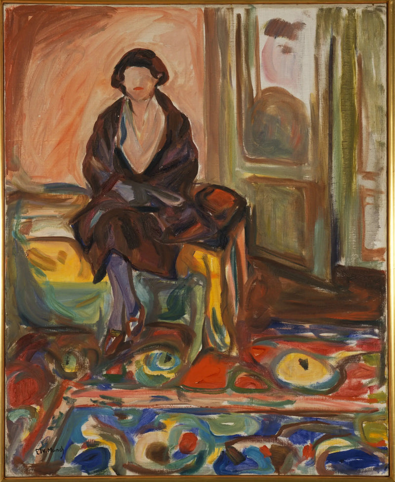 Kanepe üzerinde oturan model - Edvard Munch