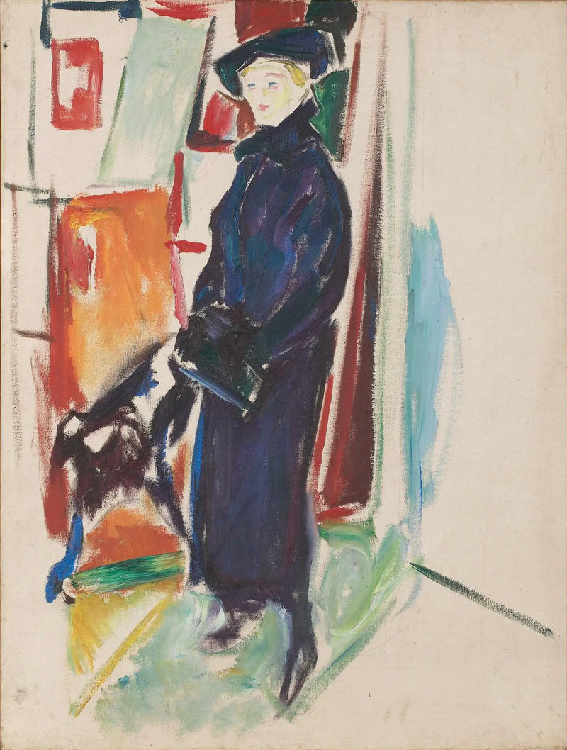 Şapka ve pelerinli model - Edvard Munch