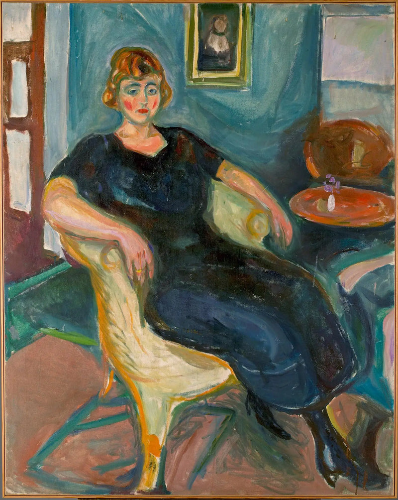 Hasır sandalyedeki model - Edvard Munch