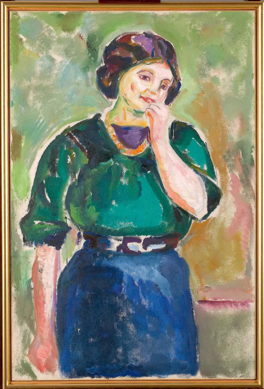 Yeşil ve mavi model - Edvard Munch