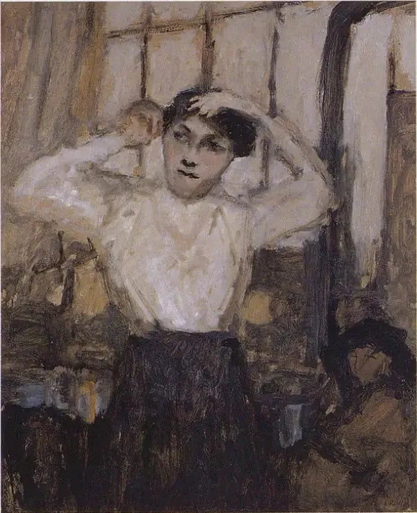 Atölyede Saç Taran Modeli - Édouard Vuillard