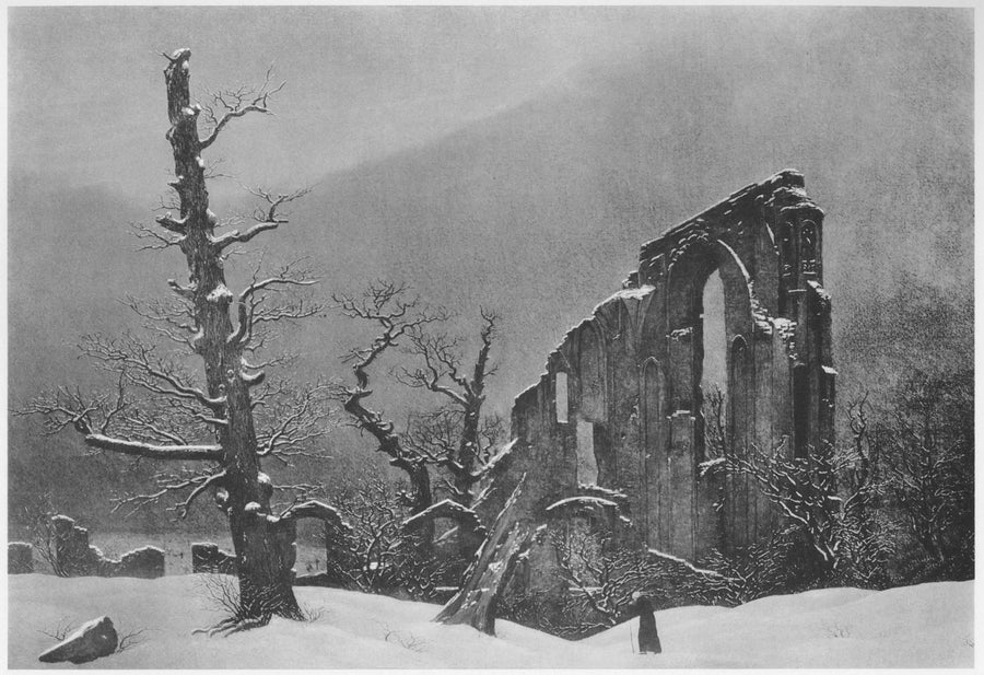 Karlar İçindeki Rahip - Caspar David Friedrich