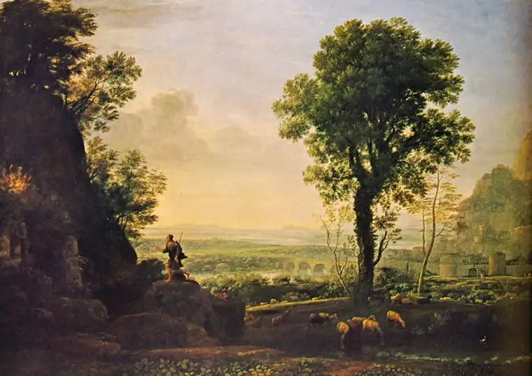 Moïse yangın çalısını izliyor - Claude Lorrain