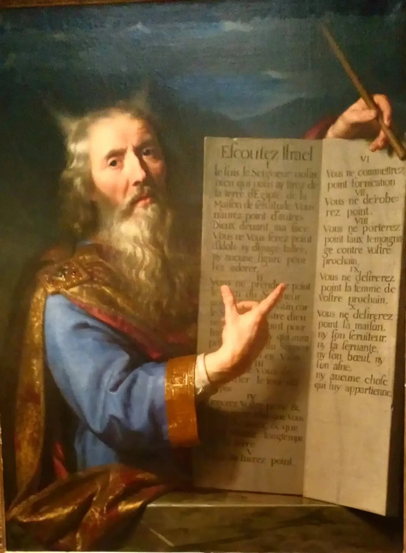 Hz. Musa Kanun Levhalarını Sunarken - Philippe de Champaigne