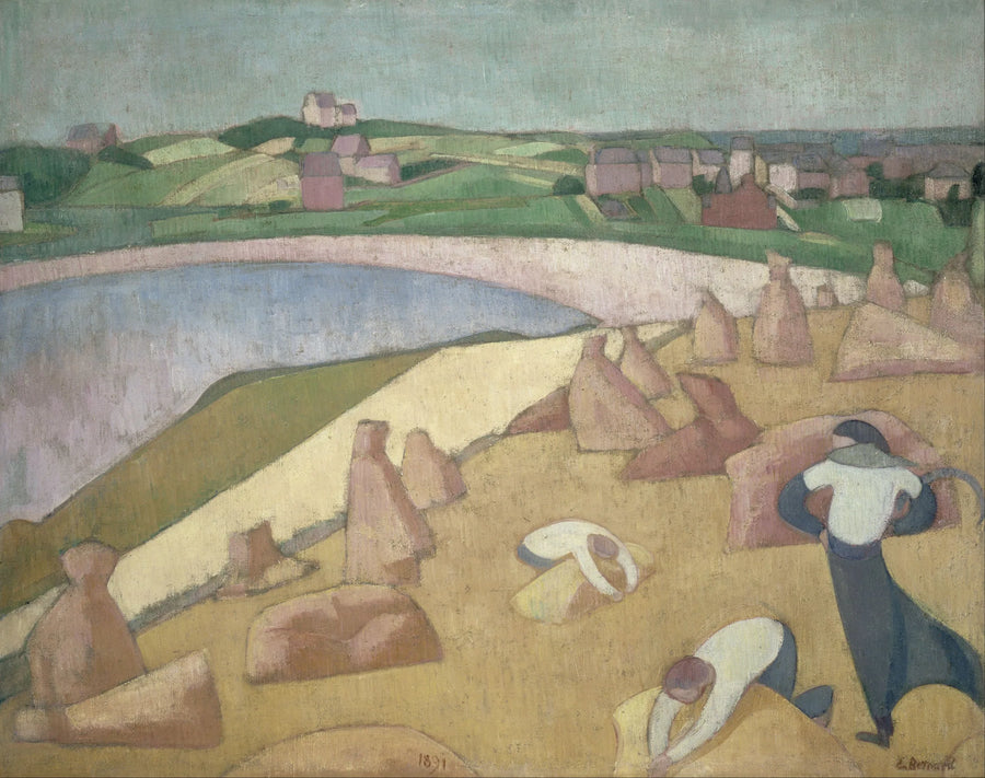 Deniz Kenarında Hasat - Émile Bernard