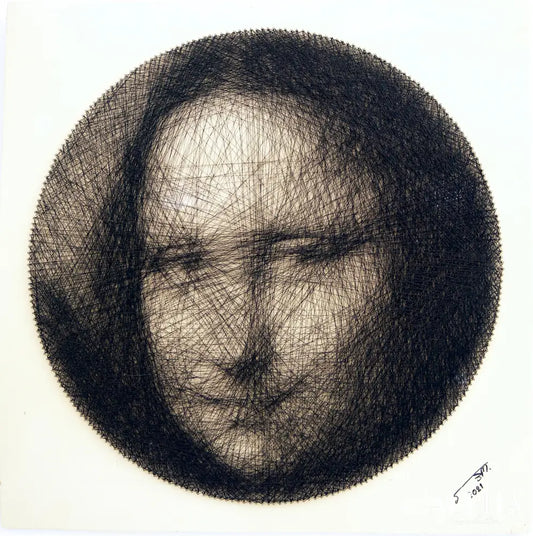 Mona Lisa String Art - Parida | 60 x 60 cm Reproductions de tableaux à la peinture à l’huile